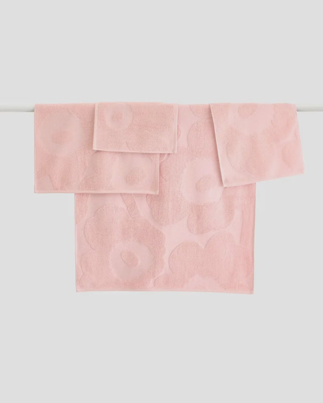 Marimekko Unikko Pink Poppy Organic Cotton Terry Bath Towel