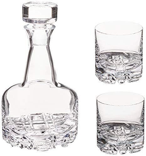 Orrefors Erik 3 Piece Barware Set | Decanter and 2 Double Old Fashioned Glasses