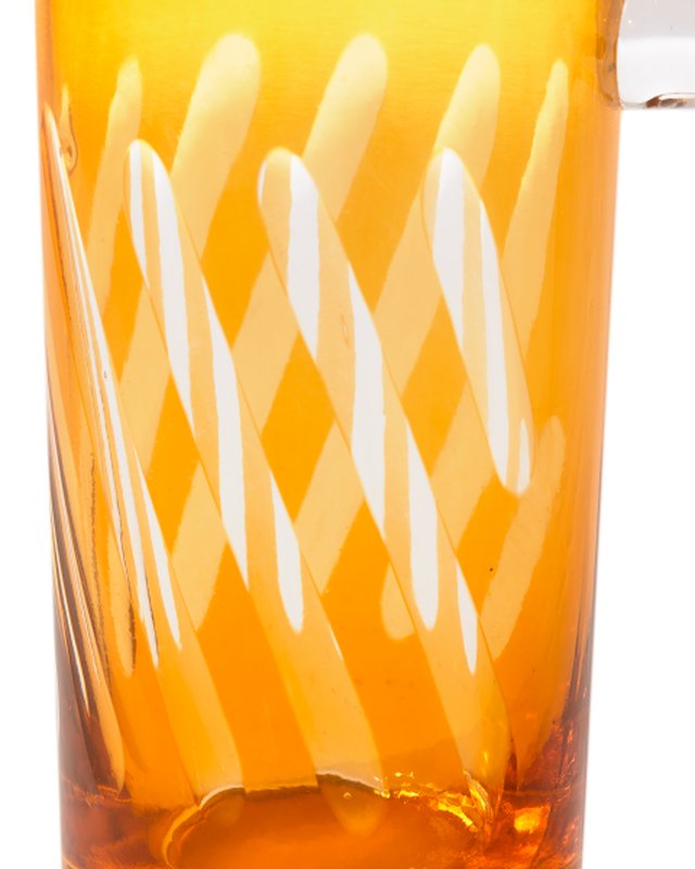 Pols Potten Orange Tubular Pitcher – 1L Glass Carafe for Serving Beverages