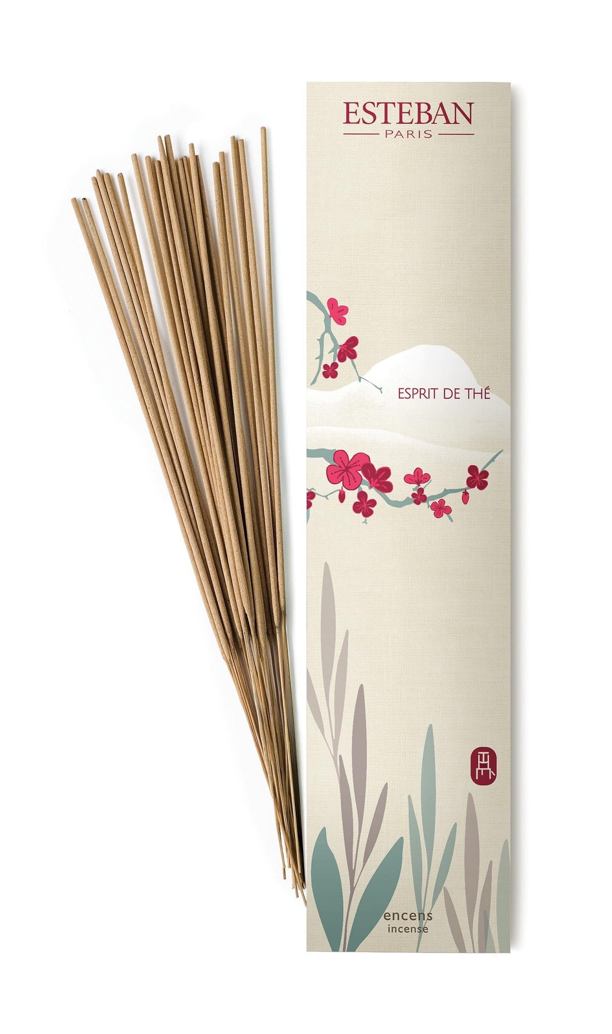 Esteban Bamboo Esprit de The Sticks | 20 Incense Sticks Natural Traditionally Made Vegetal Binder Colorant Free | ESPRIT DE THE