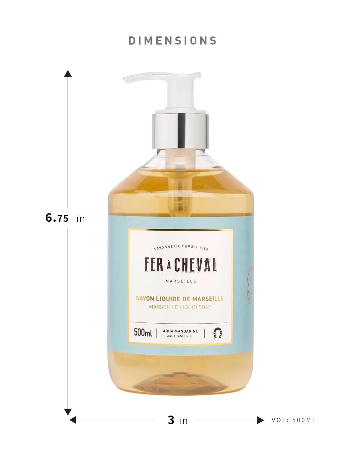 Fer a Cheval Marseille Liquid Soap Natural Vegetable Oil based | 500ml