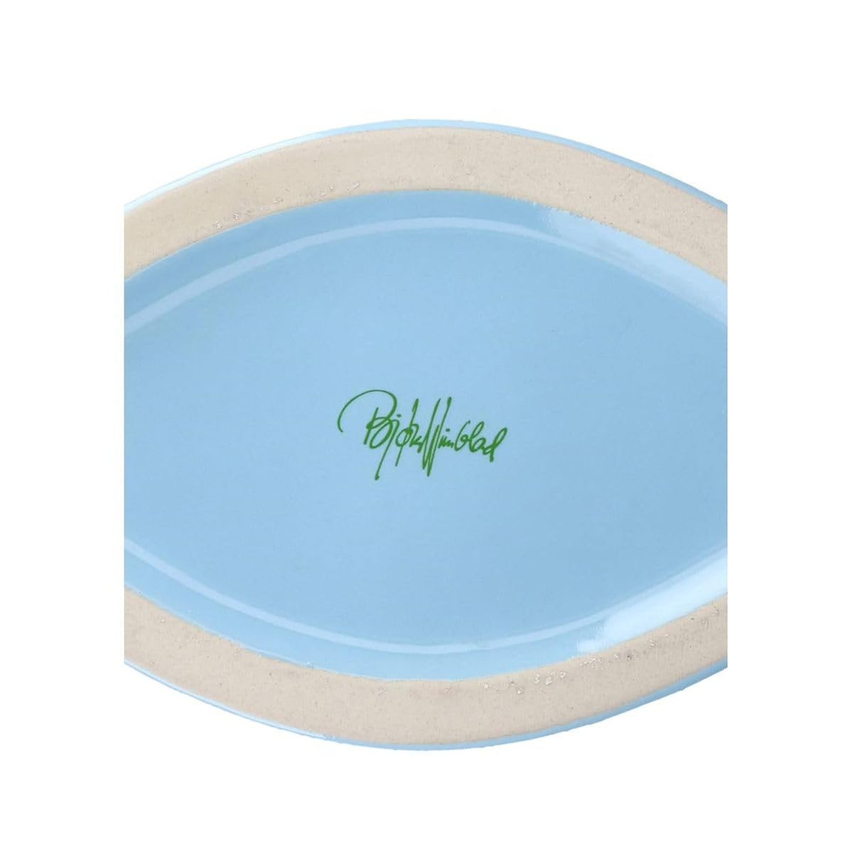 Bjorn Wiinblad Nina Vase, Light Blue and Green, 11.2" H
