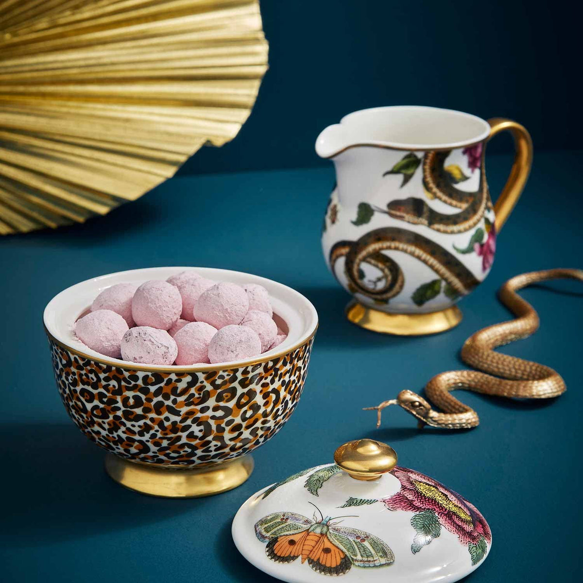Sugar Bowl with Lid | Creatures of Curiosity Leopard Print