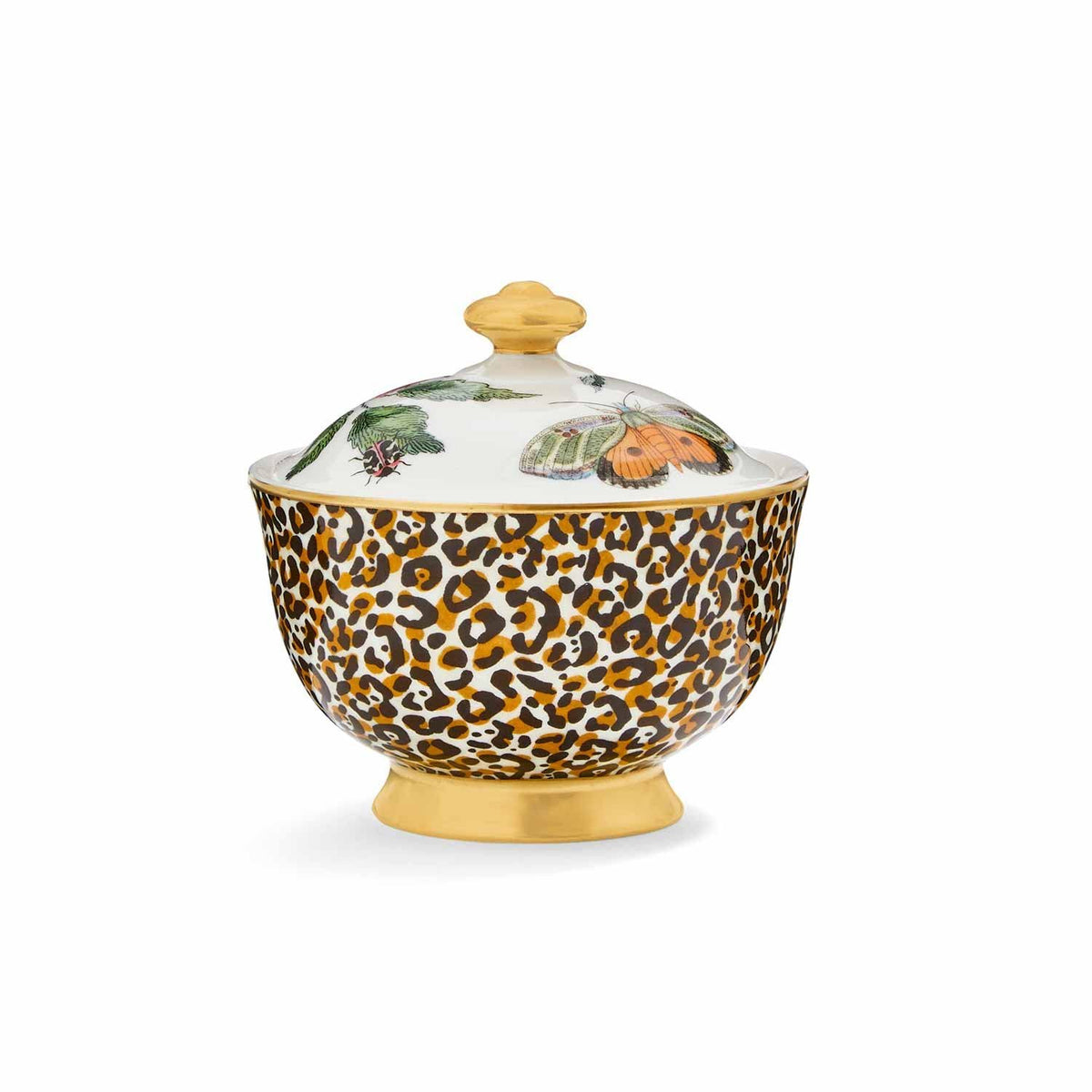 Sugar Bowl with Lid | Creatures of Curiosity Leopard Print