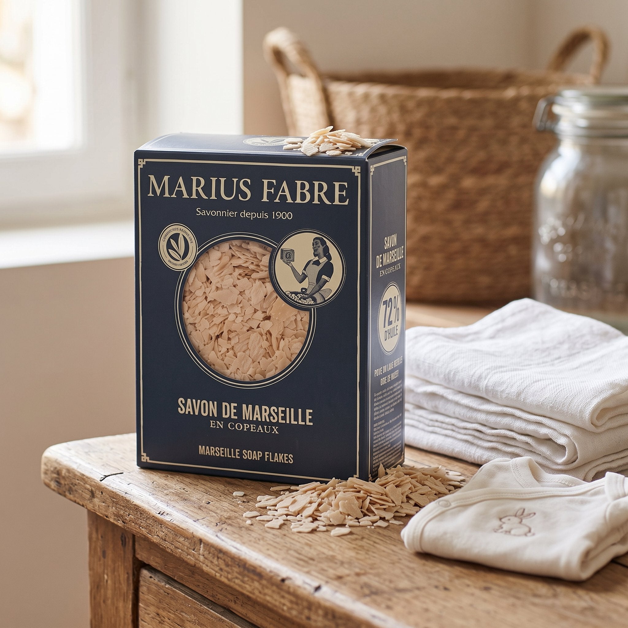 Marius Fabre Marseille Soap Flakes, made in Salon-de-Provence, France