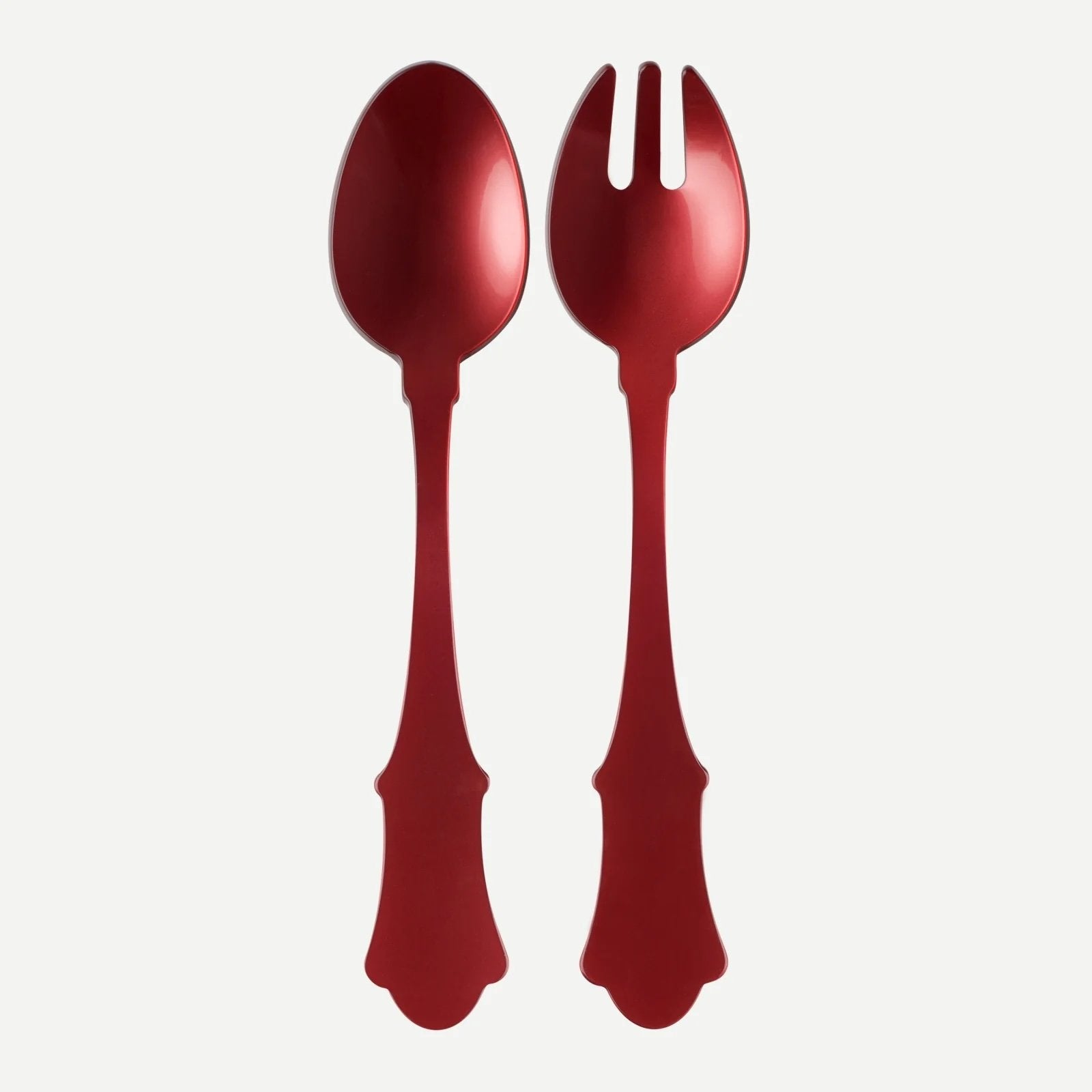 Honorine Salad Server Set Acrylic Sabre Red