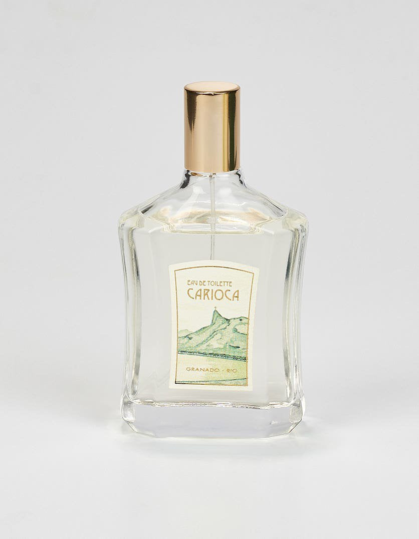 Granado Carioca bottle close-up, floral musk fragrance