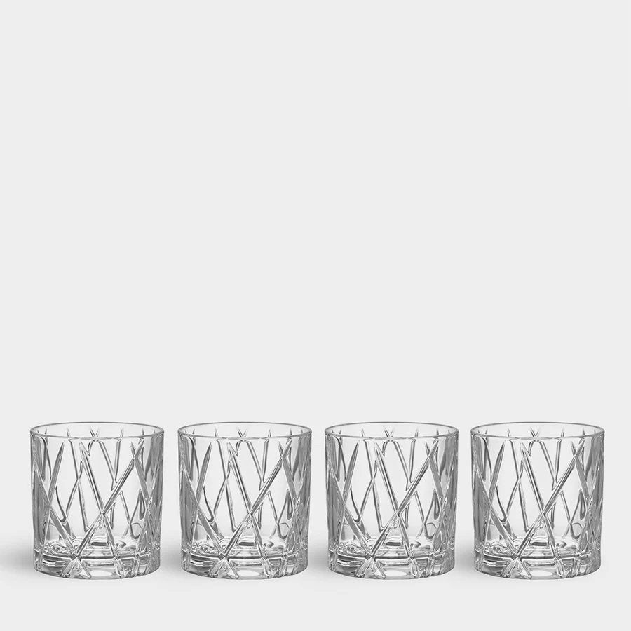 Orrefors City DOF Glasses set of 4 in crystal