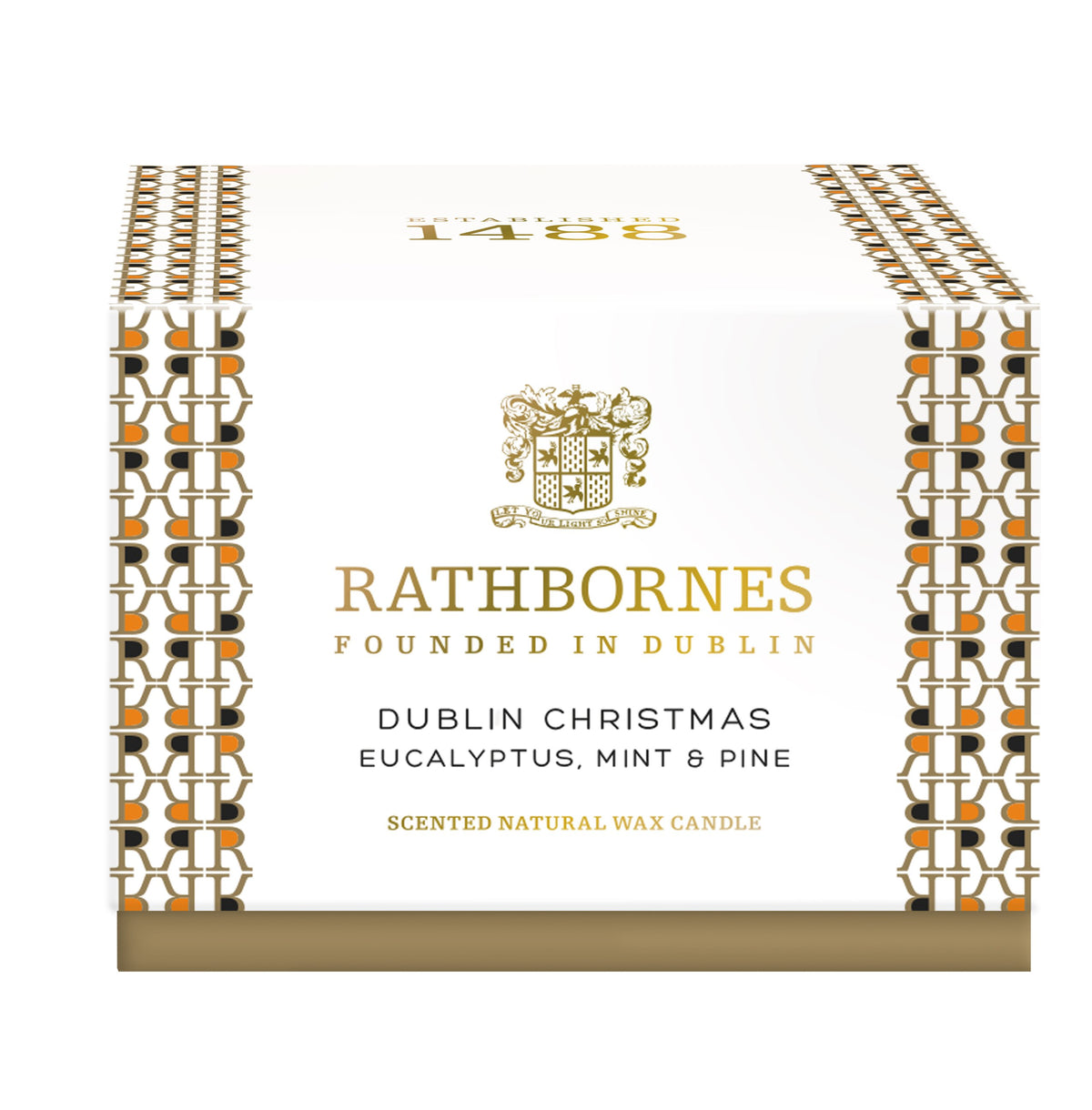 Rathbornes Dublin Christmas Eucalyptus, Mint & Pine Scented Candle