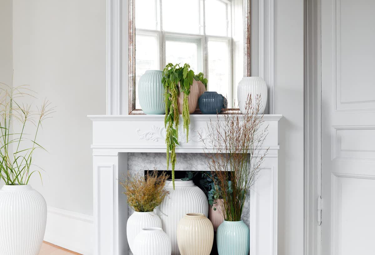 Kähler Hammershøi Vase | Anthracite Grey Stoneware | 10" H x 7.9" D