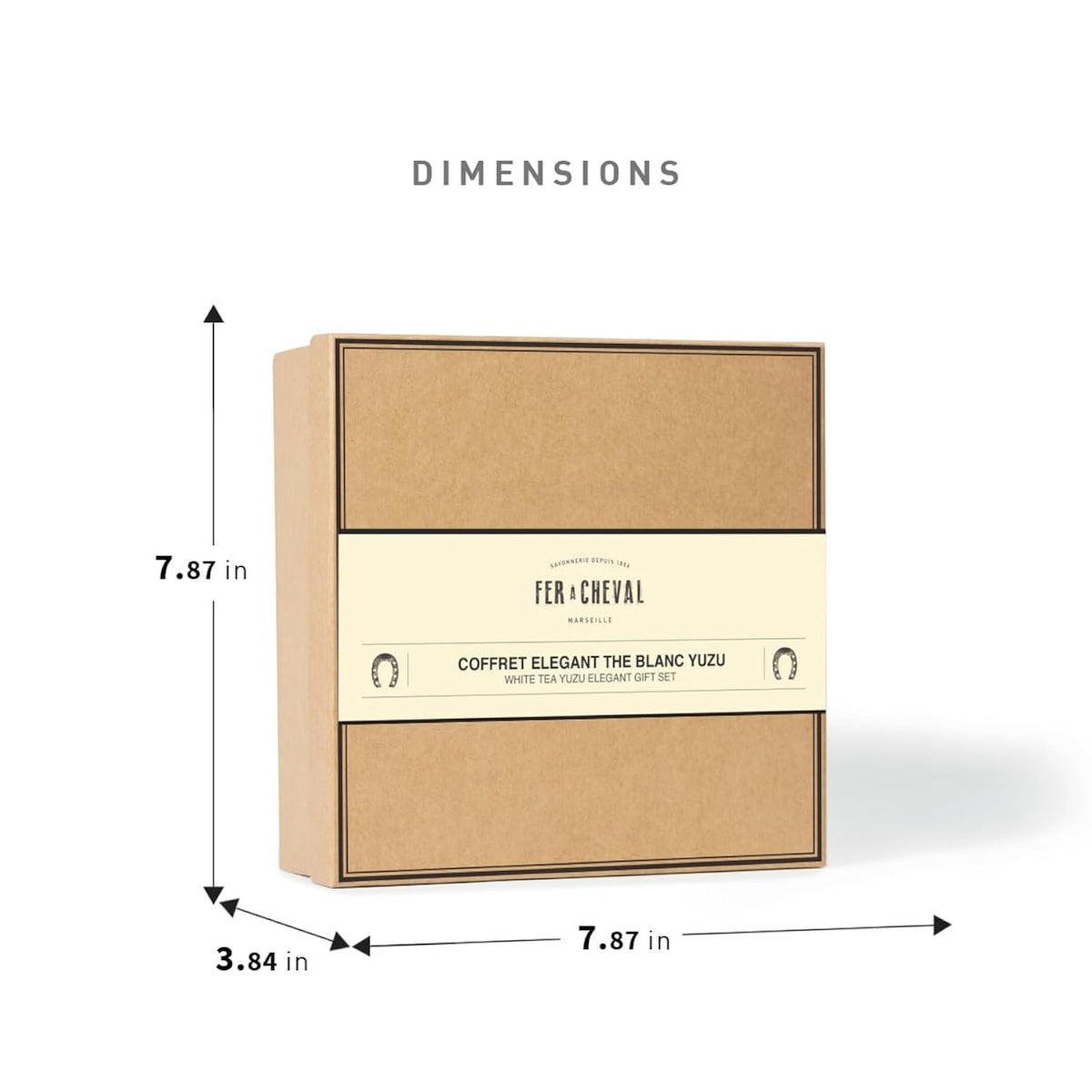 Fer à Cheval Pure Olive White Tea & Yuzu Gift Box | Marseille Soap Collection | 4-Piece Set