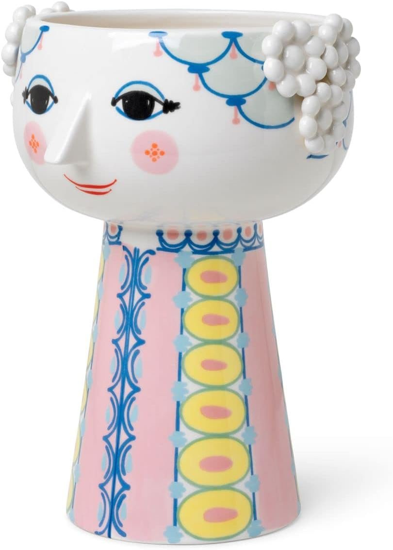 Scandinavian Eva Porcelain Vase – Pink Blue Decor