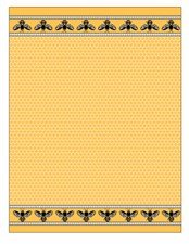 Kitchen Tea Towel Fine European Linens Jacquard 100% Cotton  "Bee Yellow Honeycomb" (20x28")
