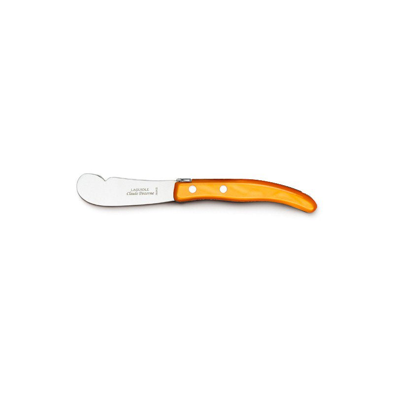 Claude Dozorme Laguiole Berlingot Cheese Knives Set-3 Mixed Pink Orange Boxed