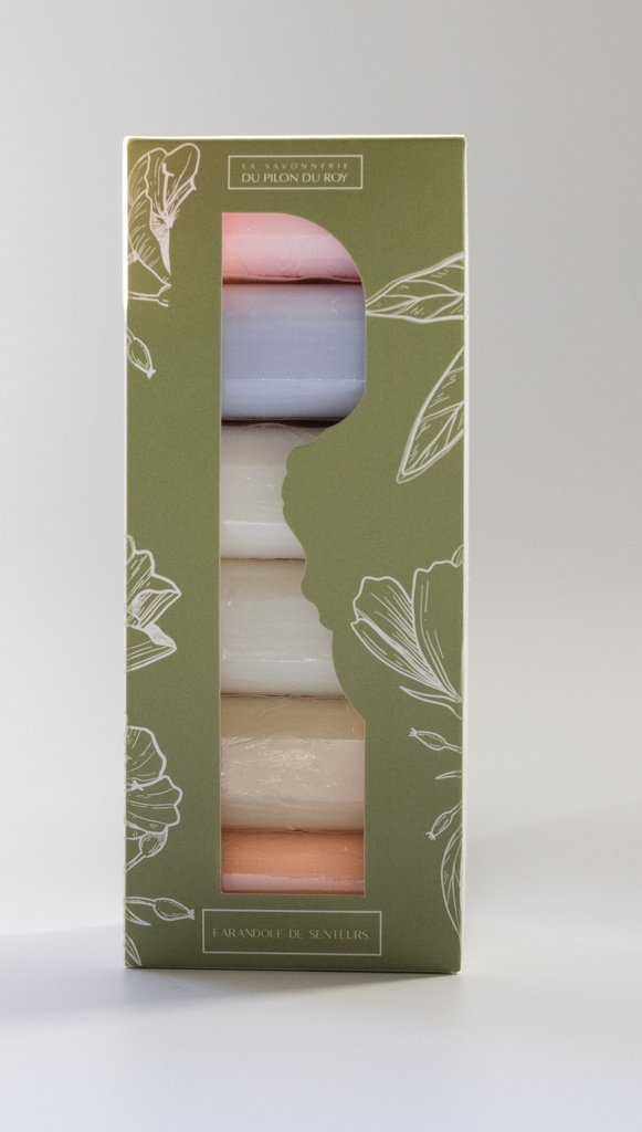 Authentic Marseille Soap Bars Gift Set Enriched with Shea Butter and Essential Oils | Set of 6