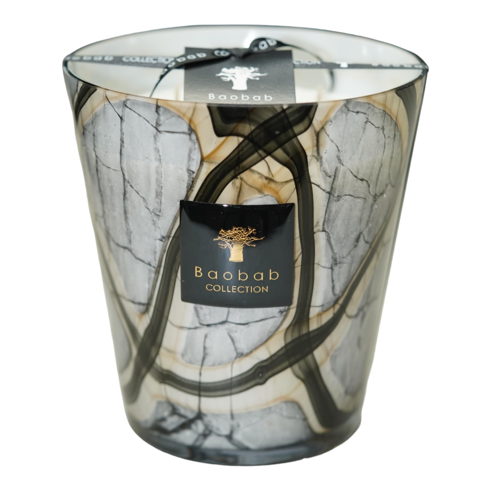 Baobab STONES MARBLE Luxury Scented Candle | Leather & Tuberose Scent (MAX16)