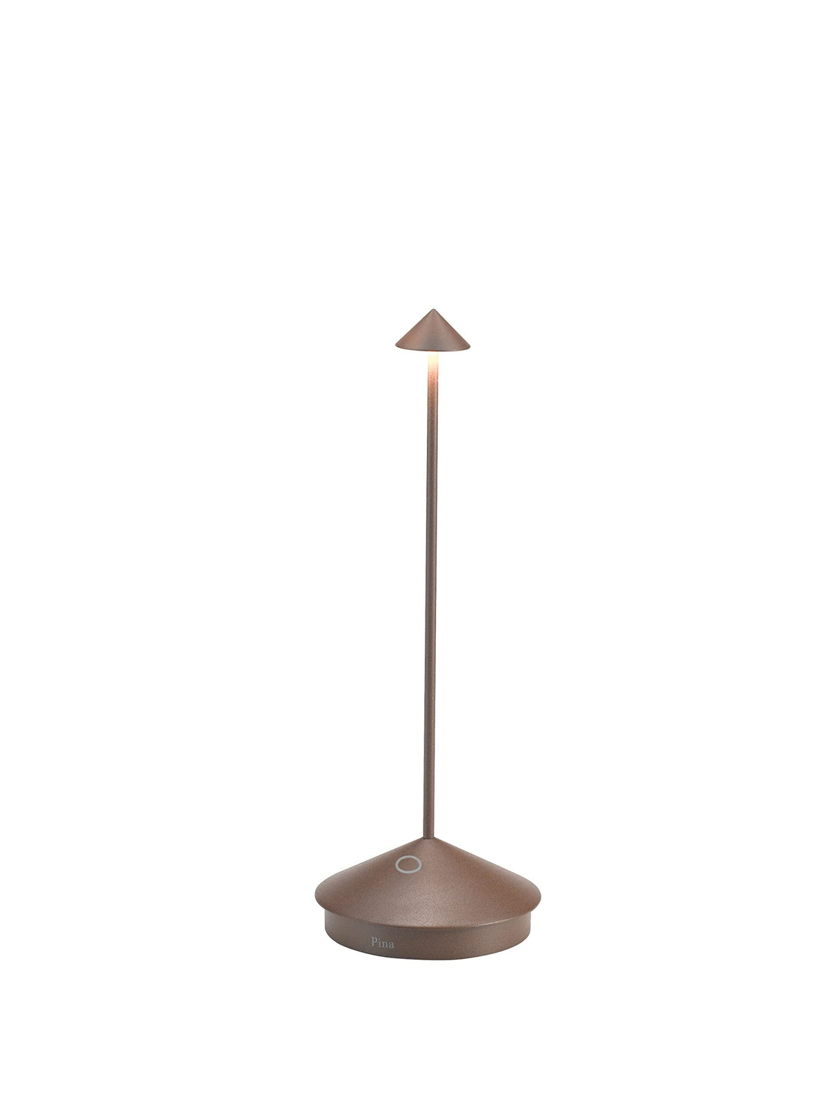 Zafferano Pina Pro LED Table Lamp in Aluminum Indoor/Outdoor| Rust