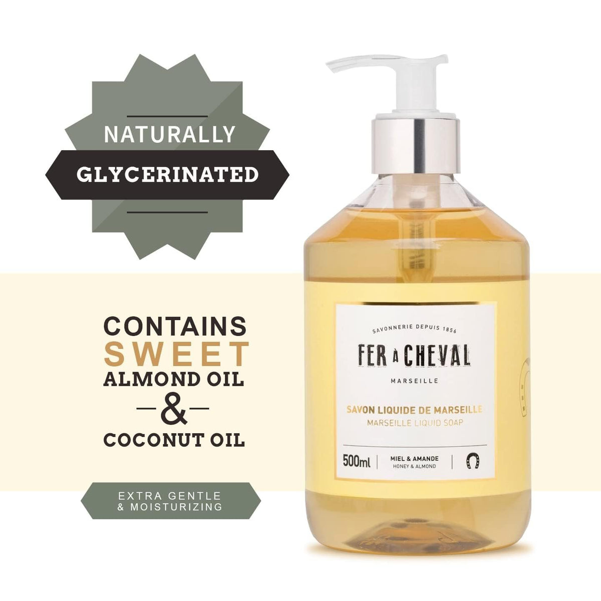 Fer a Cheval Marseille Liquid Soap Natural Vegetable Oil based | 500ml