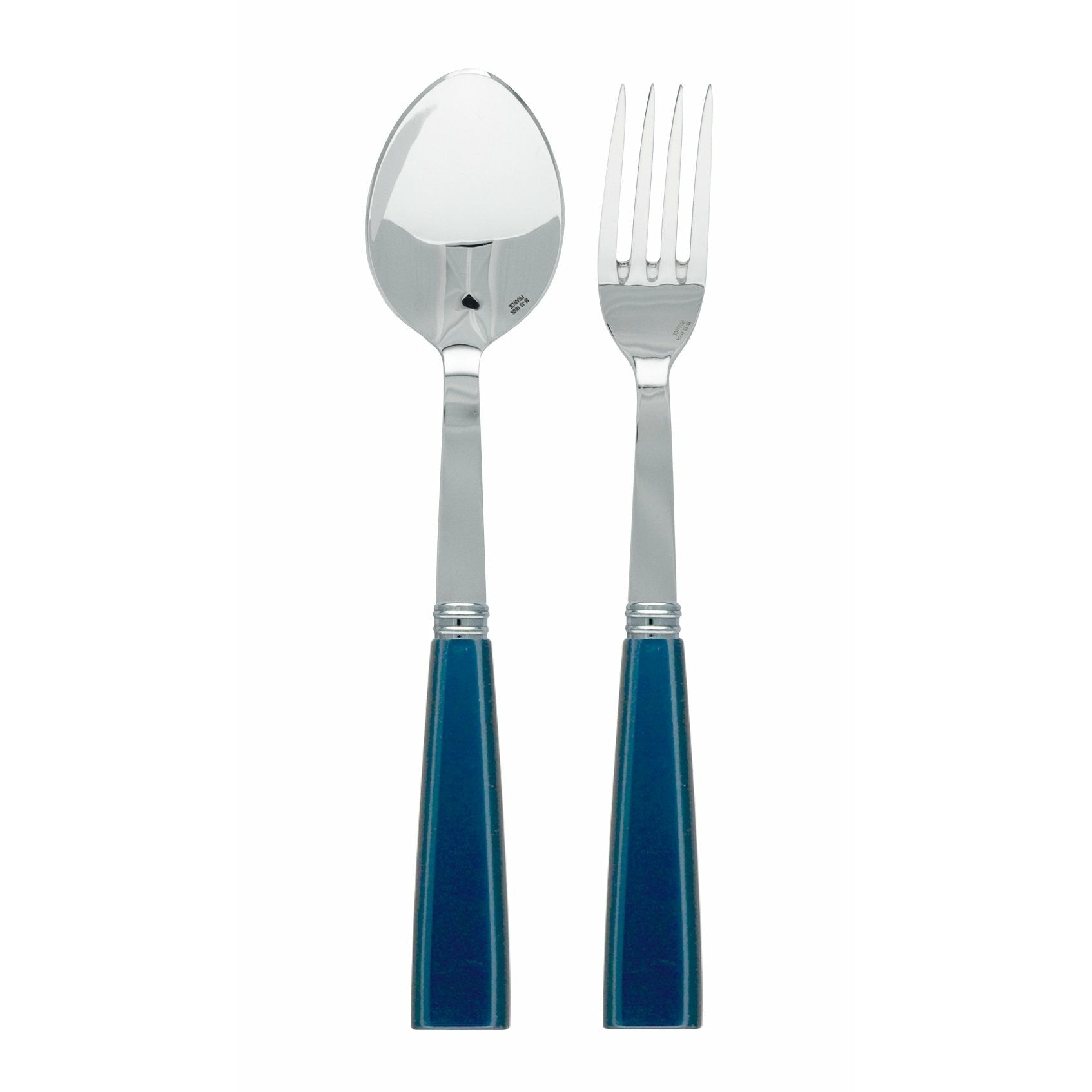 Sabre Paris - Icone Serving Set Midnight Blue (Steel Blue) 2-Pieces Acrylic Handle and Stainless Steel