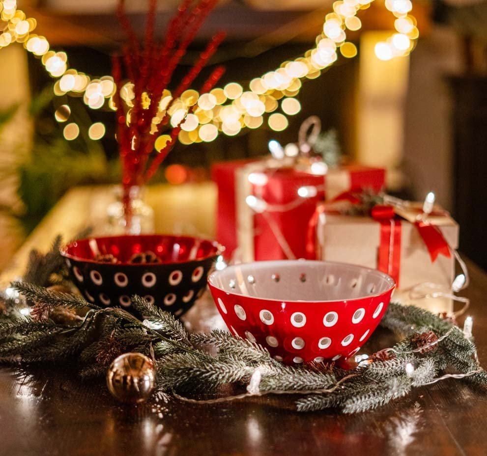 Le Murrine Serving Bowl | Red & White | 9.8"