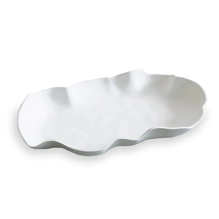 Beatriz Ball Vida Nube Large Platter Luxury White Melamine | Multipurpose Serving Dish Outdoor Indoor