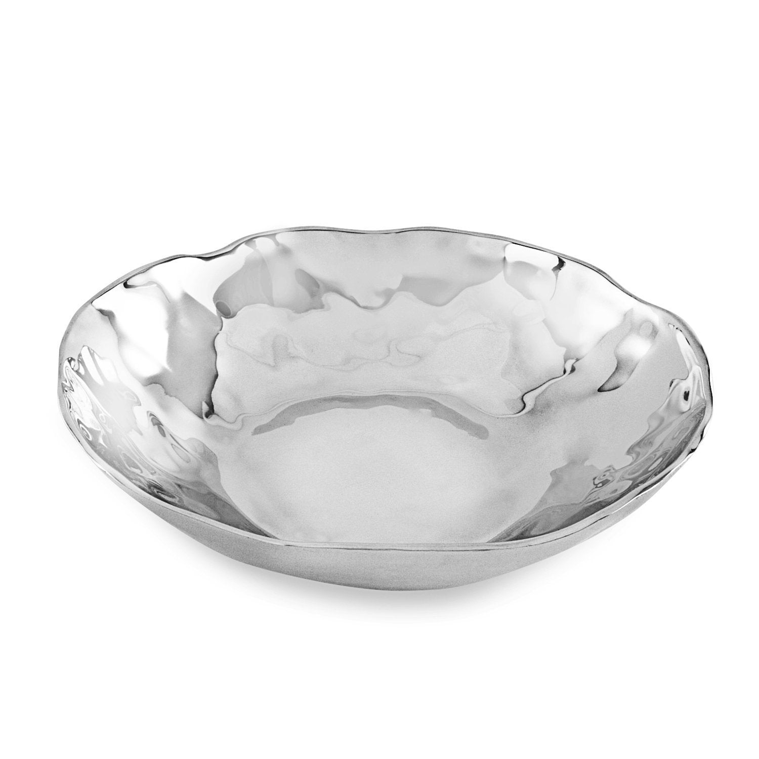 SOHO Organic Decorative Silver Large Bowl Metal Bowl SOHO Organic Decorative Silver Large Bowl