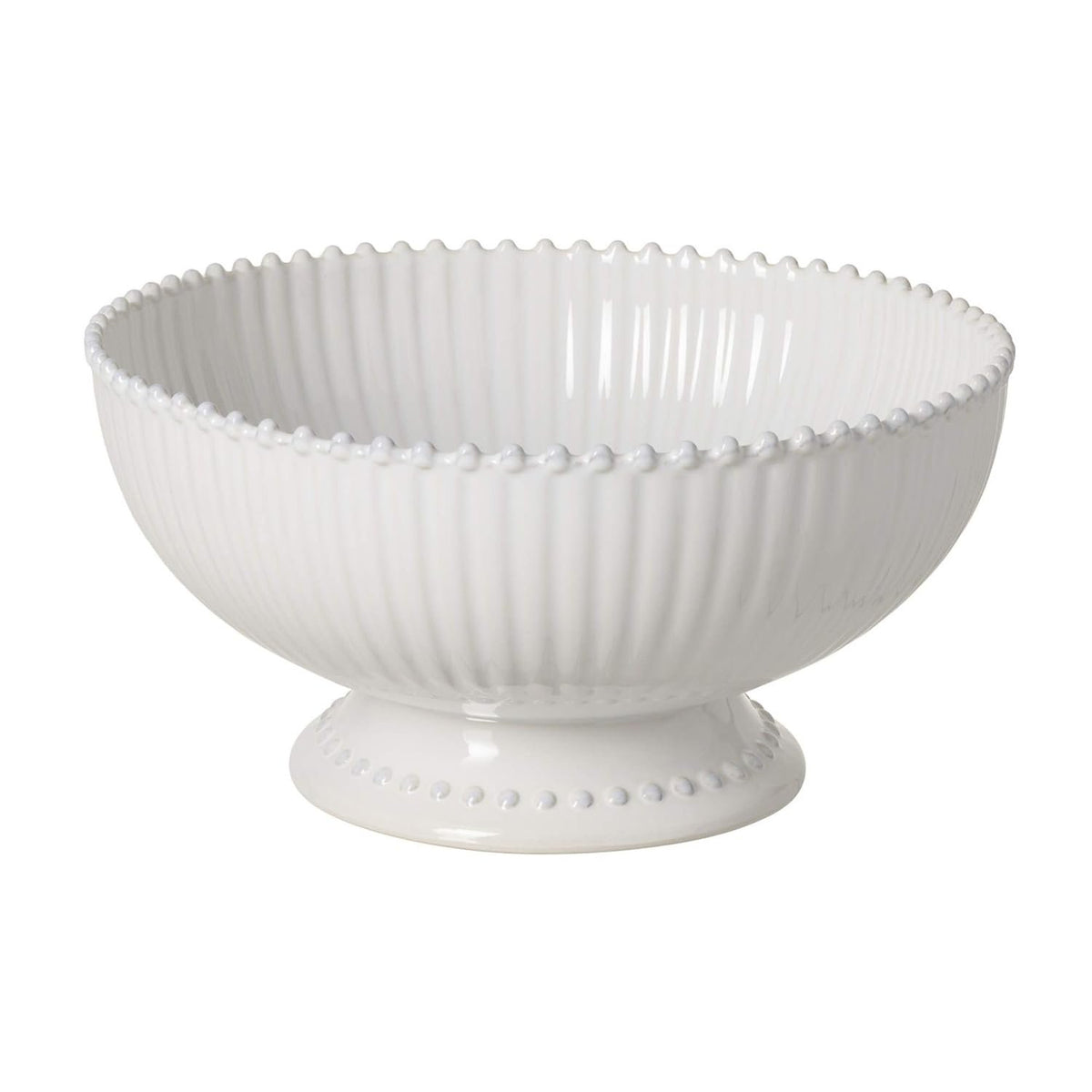 Costa Nova Ceramic Stoneware 13" Centerpiece Bowl - Pearl Collection, White | Microwave & Dishwasher Safe Dinnerware | Food Safe Glazing | Restaurant Quality Serveware
