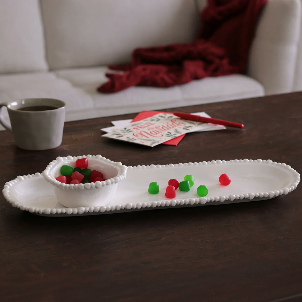 Beatriz Ball VIDA Alegria Bread Tray White Melamine Platter