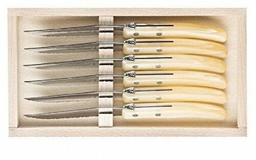 Laguiole Berlingot Steak Knives | Set of 6 | Pearl Handle