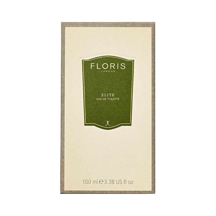 Floris Elite fragrance close-up label detail