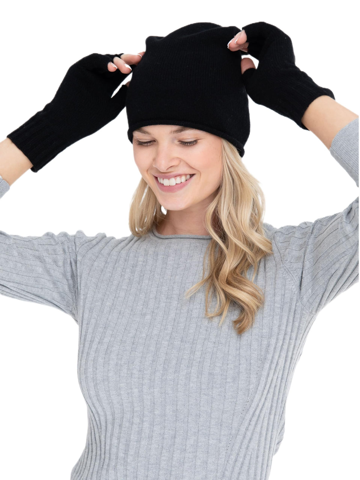 Alashan Cashmere, 100% Cashmere Essential Glove - Black