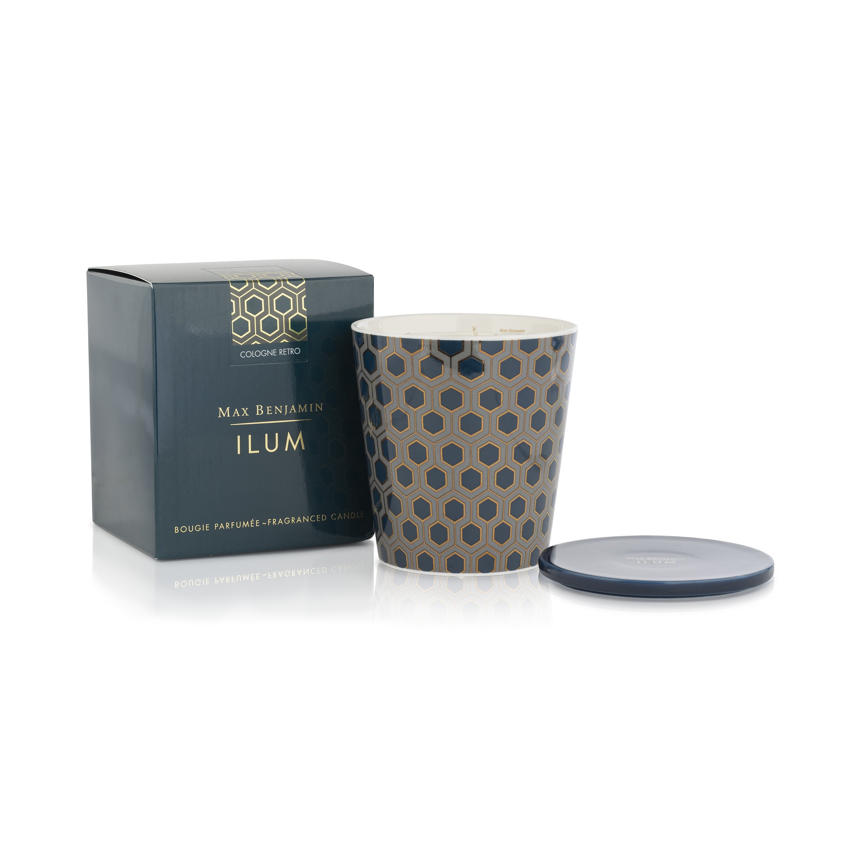 Ilum Cologne Retro hand-poured candle – vintage Belgian pattern and masculine fragrance