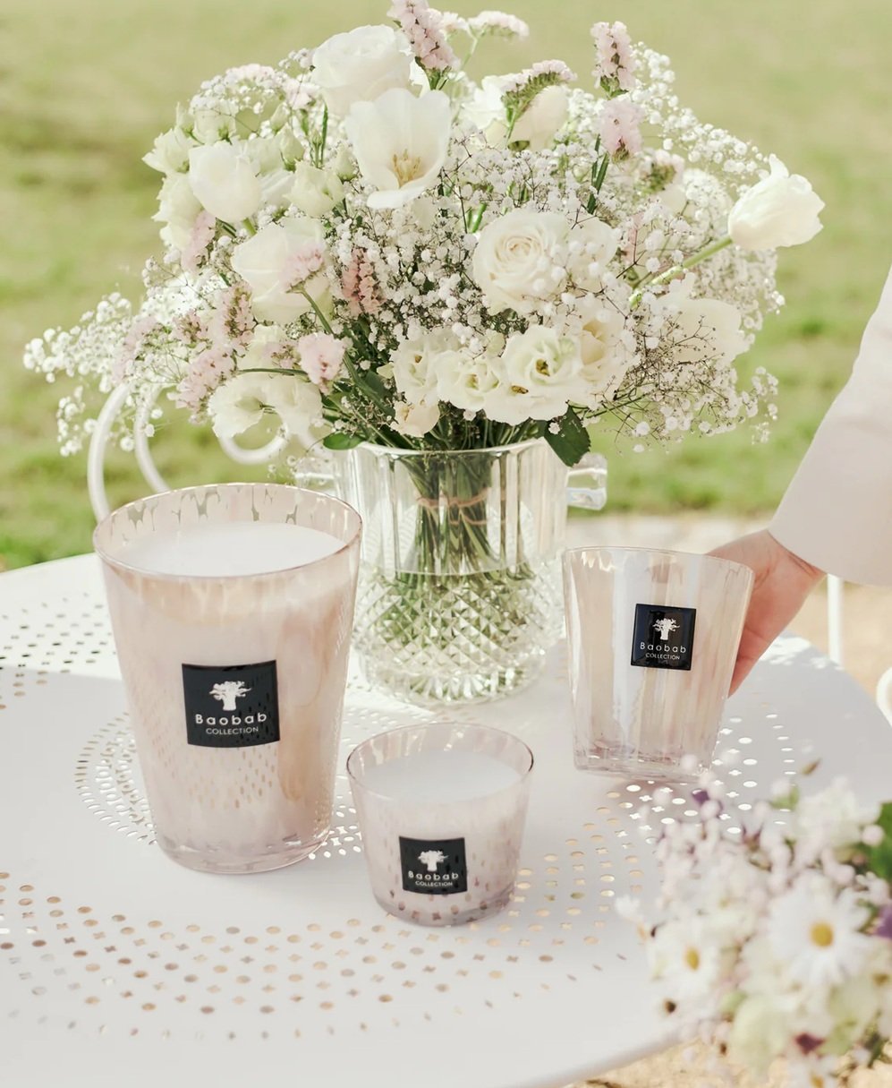 Baobab Collection White Pearls luxury candle