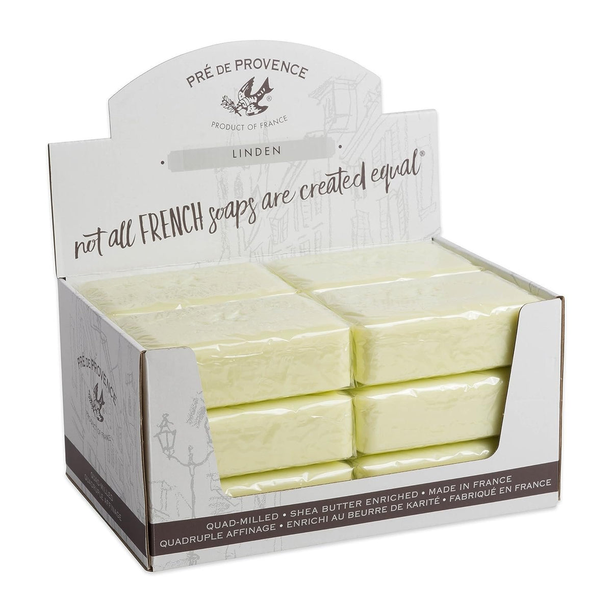 Pre de Provence 250g Soap Bar, Pack of 12 - Linden