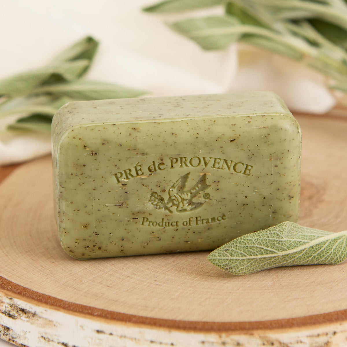 Pre de Provence Sage Soap Bar 250g Pack of 3 Quad-Milled Shea Butter