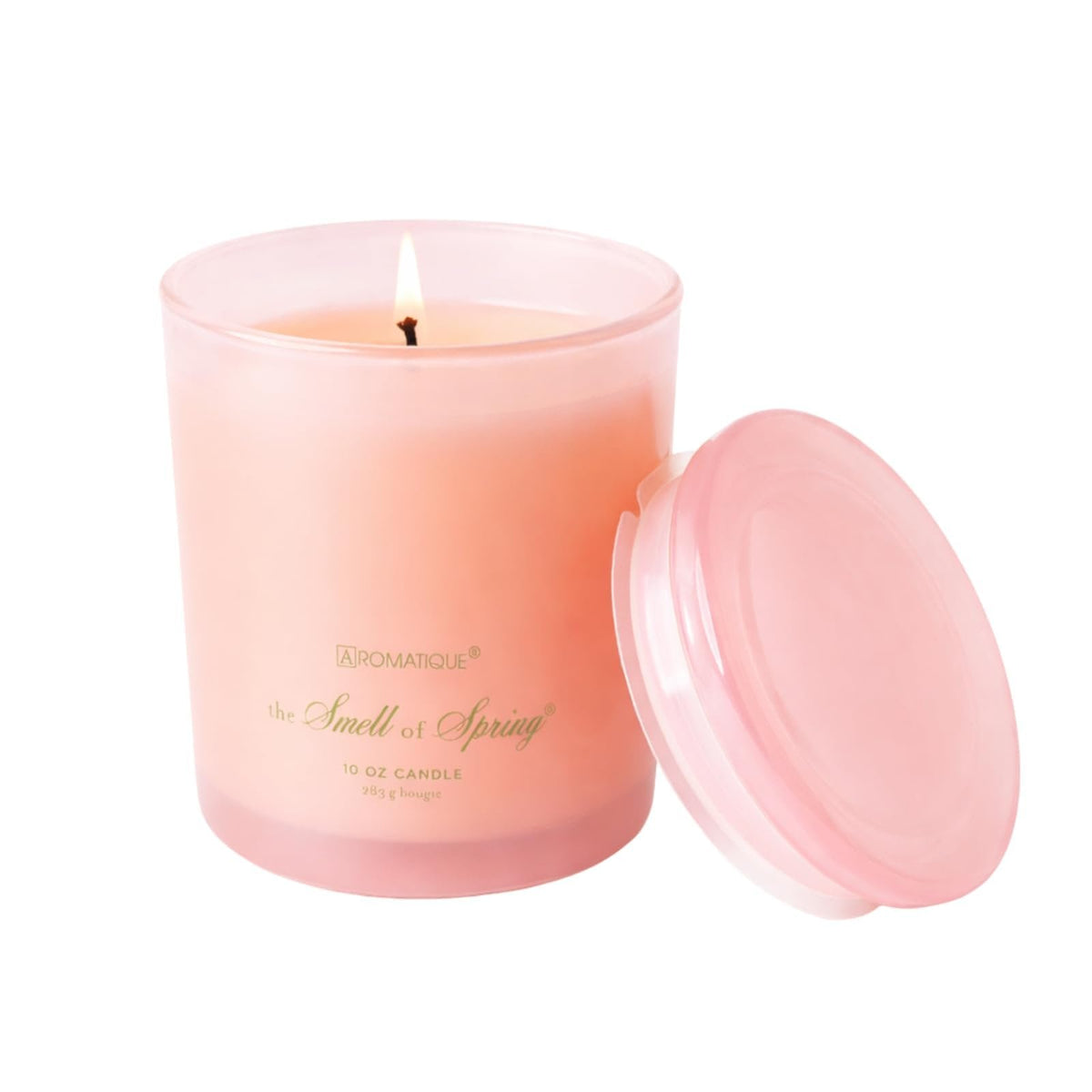 Aromatique The Smell of Spring Foundry Candle Hand-Poured Glass | Pink | 10oz