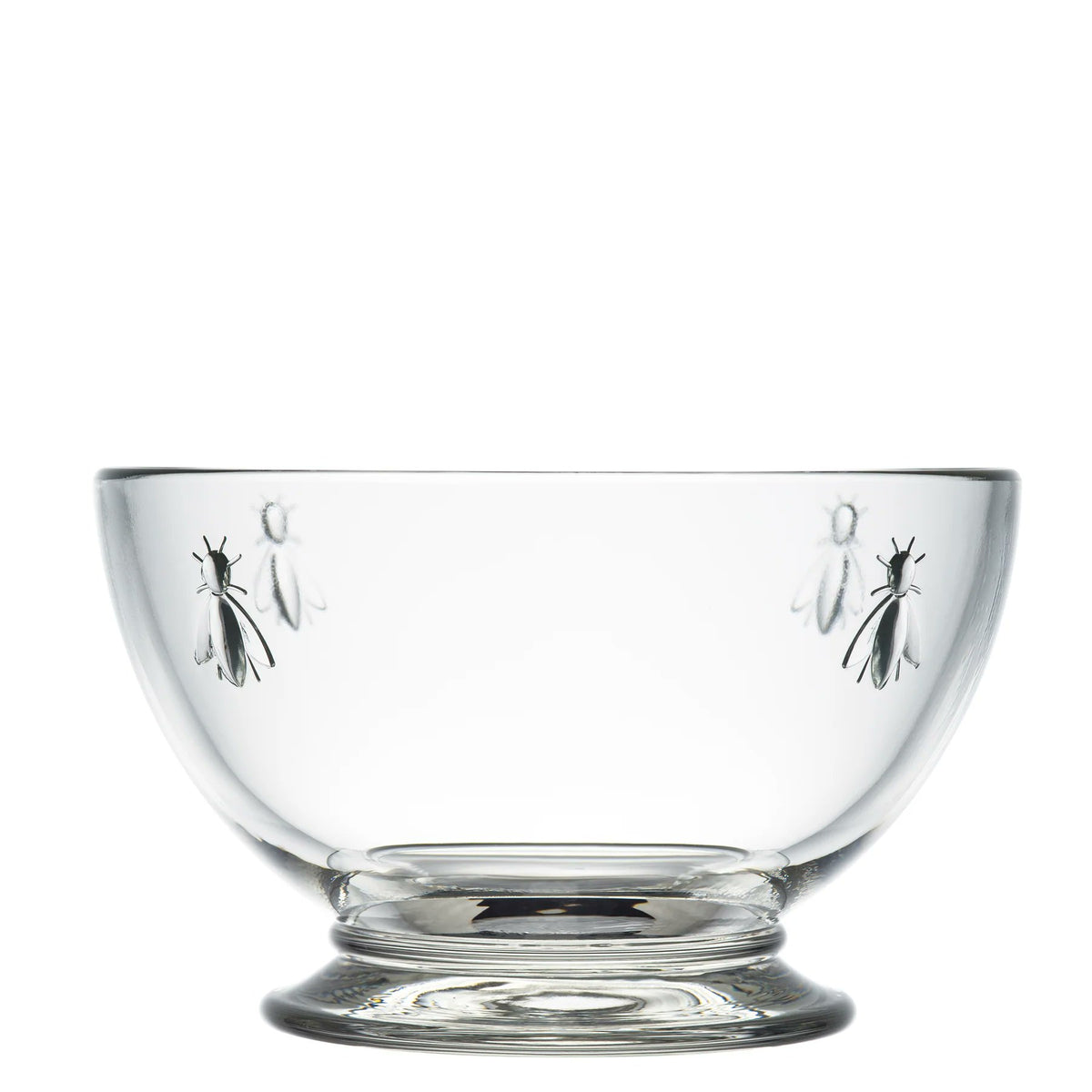 Set of six La Rochère Bee bowls styled with dessert