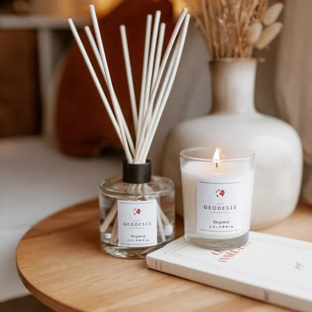 Geodesis home fragrance candle – premium natural wax and cotton wick
