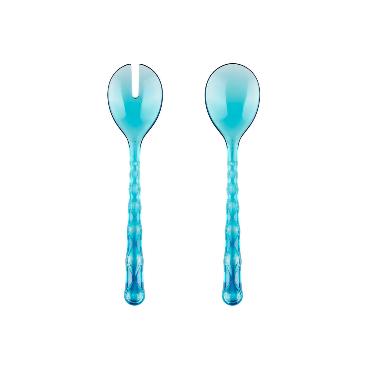 Guzzini Vanity Salad Servers, 10.8" Acrylic Crystal Utensils - Ergonomic Translucent Design, BPA Free & Dishwasher Safe - Modern Italian Kitchen Tools for Salads & Vegetable Dishes (Mauve)