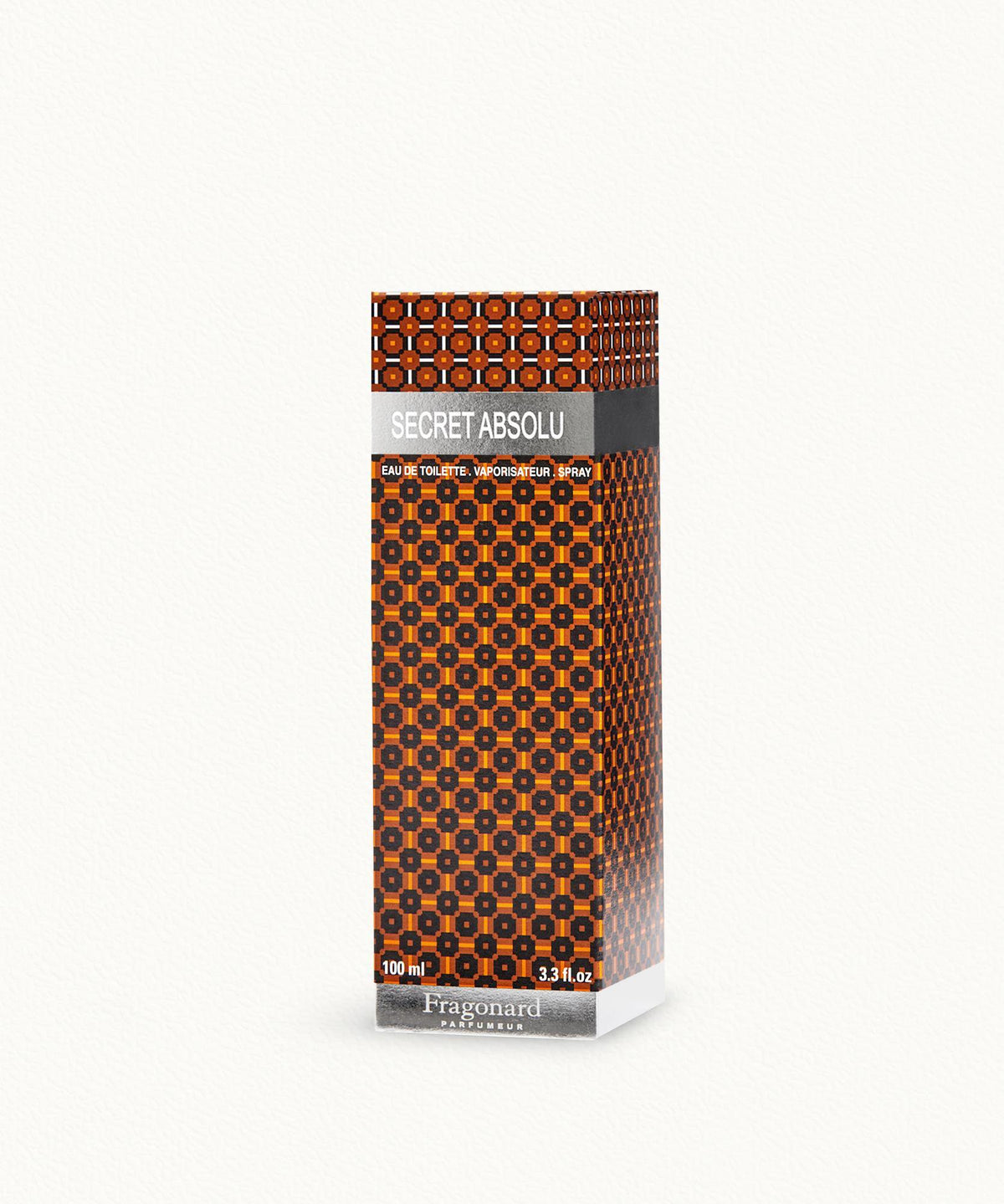 Fragonard Secret Absolu 100ml Eau de Toilette flat lay oud leather patchouli

