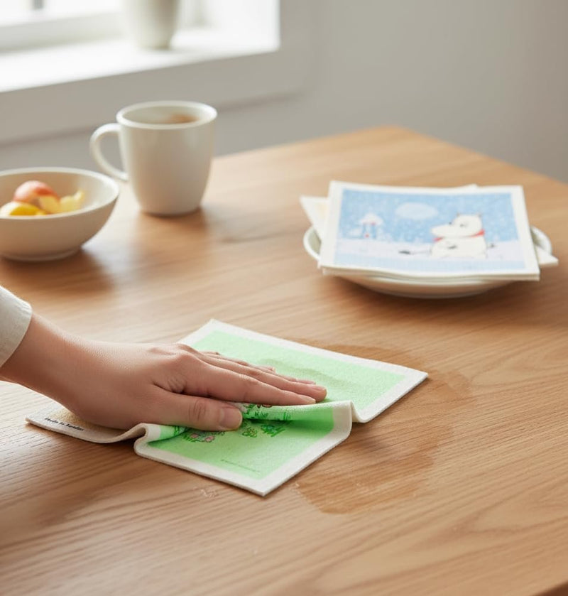 Moomin Sponge Cloths 3-Pack – Reusable Swedish Dishcloths for Kitchen