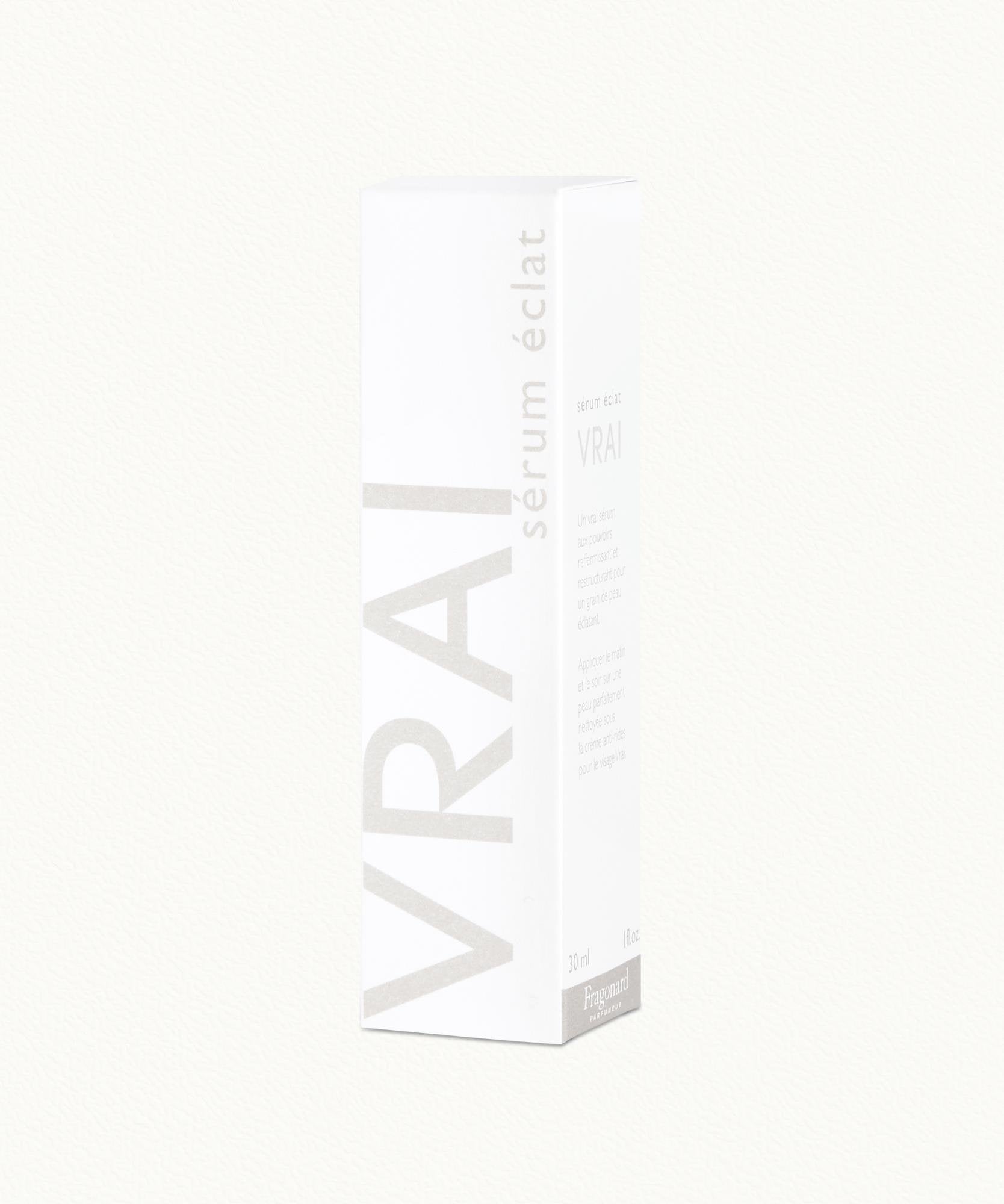 Fragonard Vrai 30ml radiant serum bottle close-up Grasse France