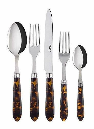 Sabre Tortoise Flatware Set 5 Piece Place Setting | Tortoise