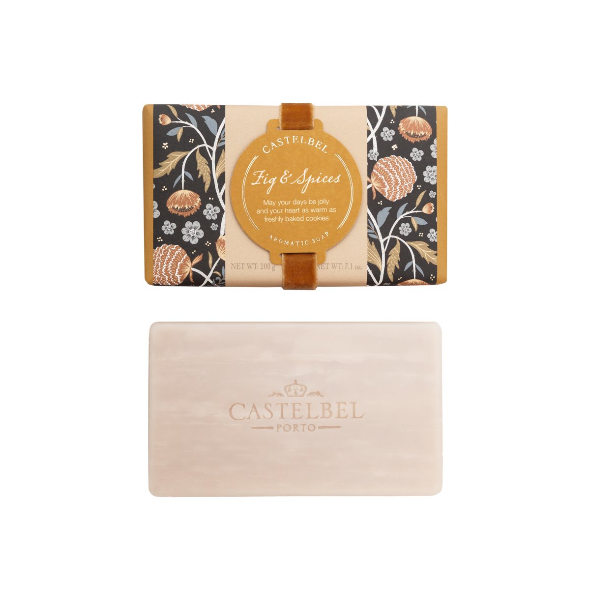 Castelbel Soap Bars 2-Set (2 x 200g) Fig and Spices Scent Hand Wrapped from Portugal