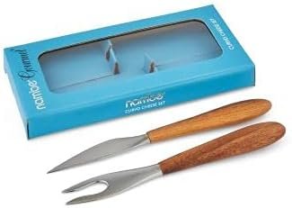 Nambé Curvo Cheese Fork size reference, 7.5 inches long