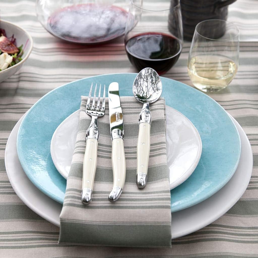 André Verdier Laguiole Ivory Handle Flatware Set | 24pc | Service for 6