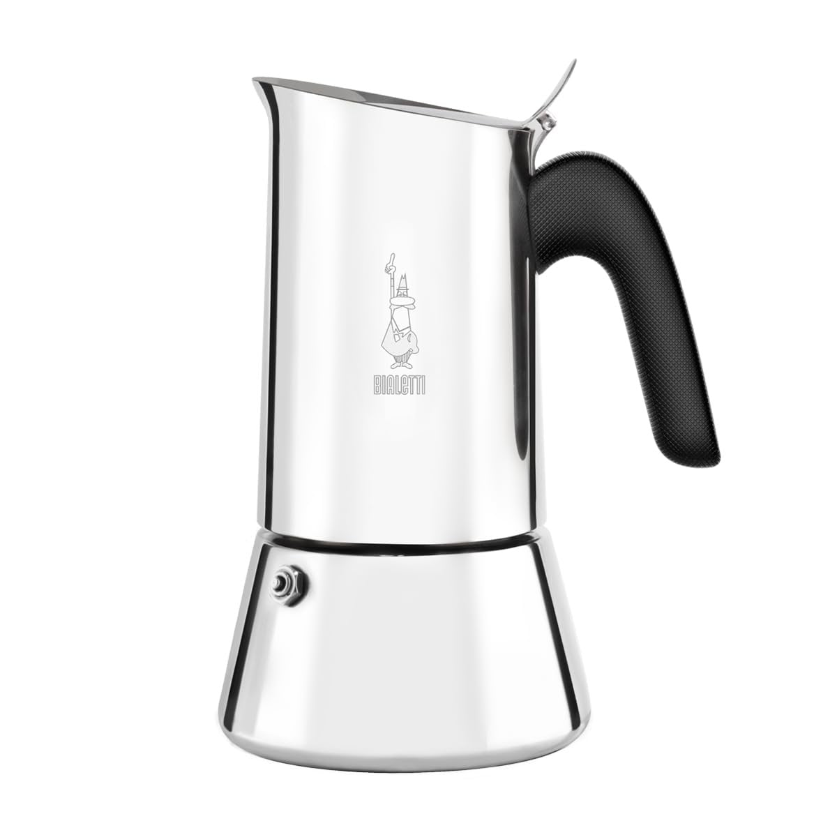 Bialetti Venus Induction stainless steel Moka pot 10 cup 15.5oz on white background
