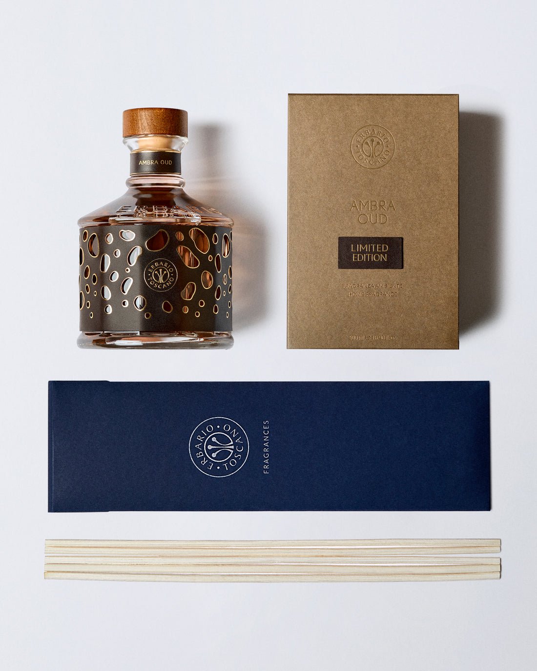 Erbario Toscano Ambra Oud Home Fragrance Reed Diffuser 500ml Limited Edition