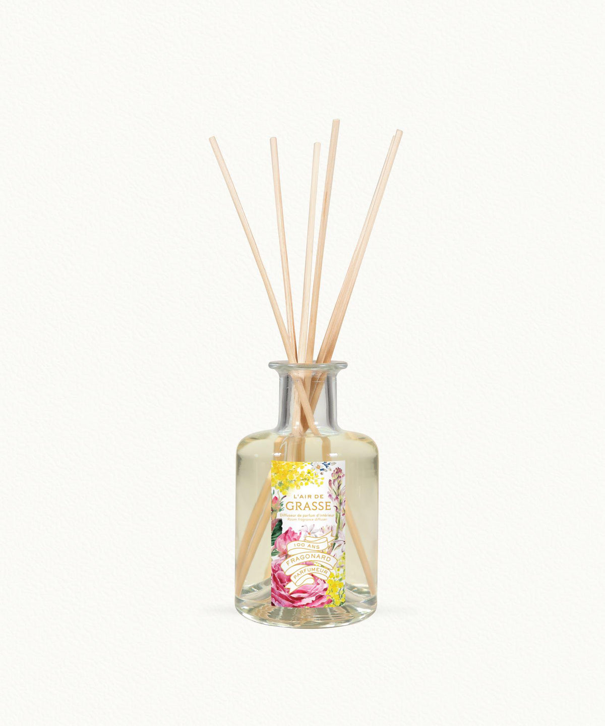 Fragonard L'Air de Grasse 200ml reed diffuser styled on home decor shelf jasmine orange blossom