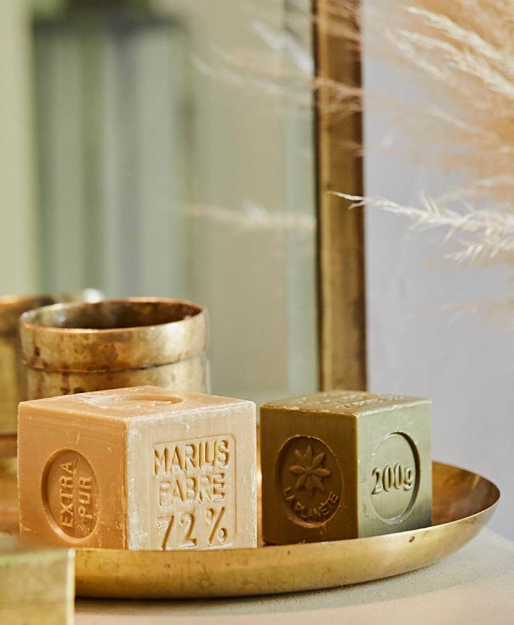 Marius Fabre Marseille Soap for the Laundry 400g (Set-2) , Palm Oil Free Vegetable Oil, Cube No-Packaging